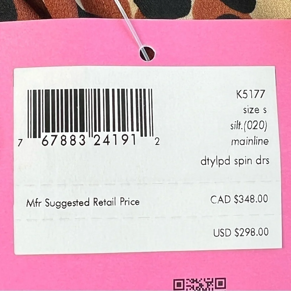 NWT KATE SPADE Dotty Leopard Spin Dress Size 2